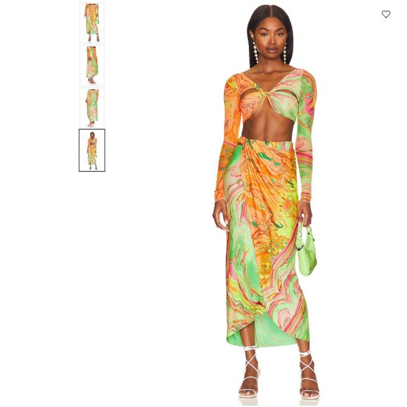 X REVOLVE Mimi Skirt Agua Bendita - Picture 1 of 10